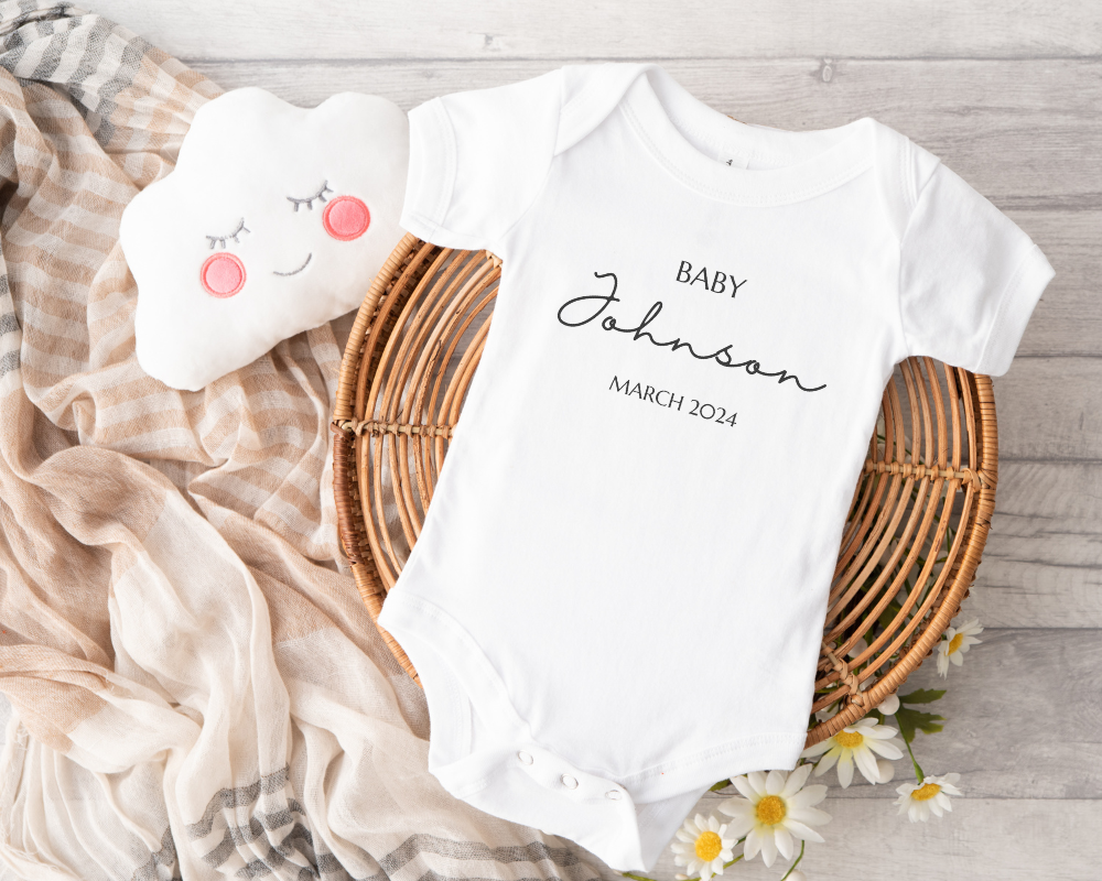 Personalised 2025 baby bodysuit