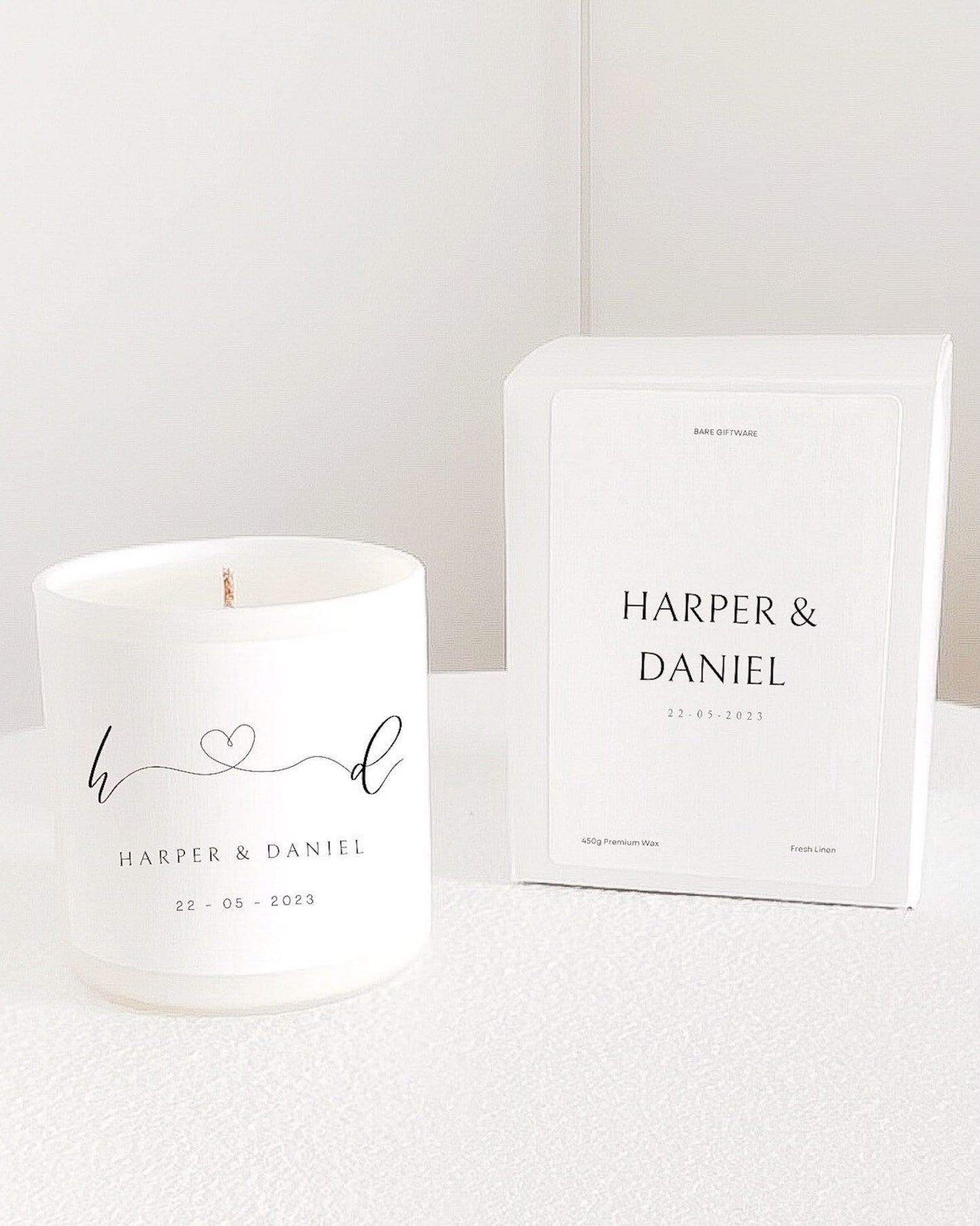 Couples Initials Candle