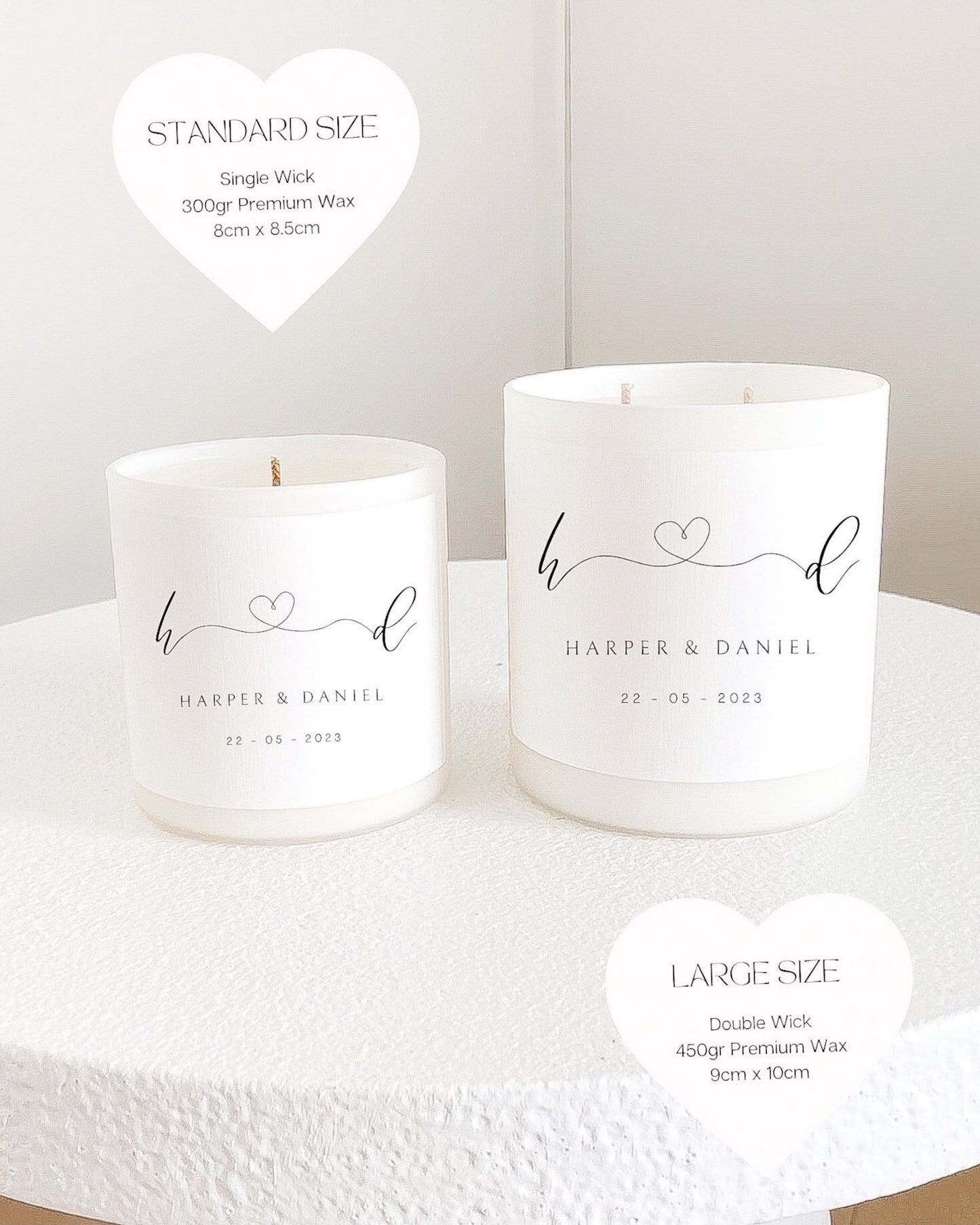 Couples Initials Candle