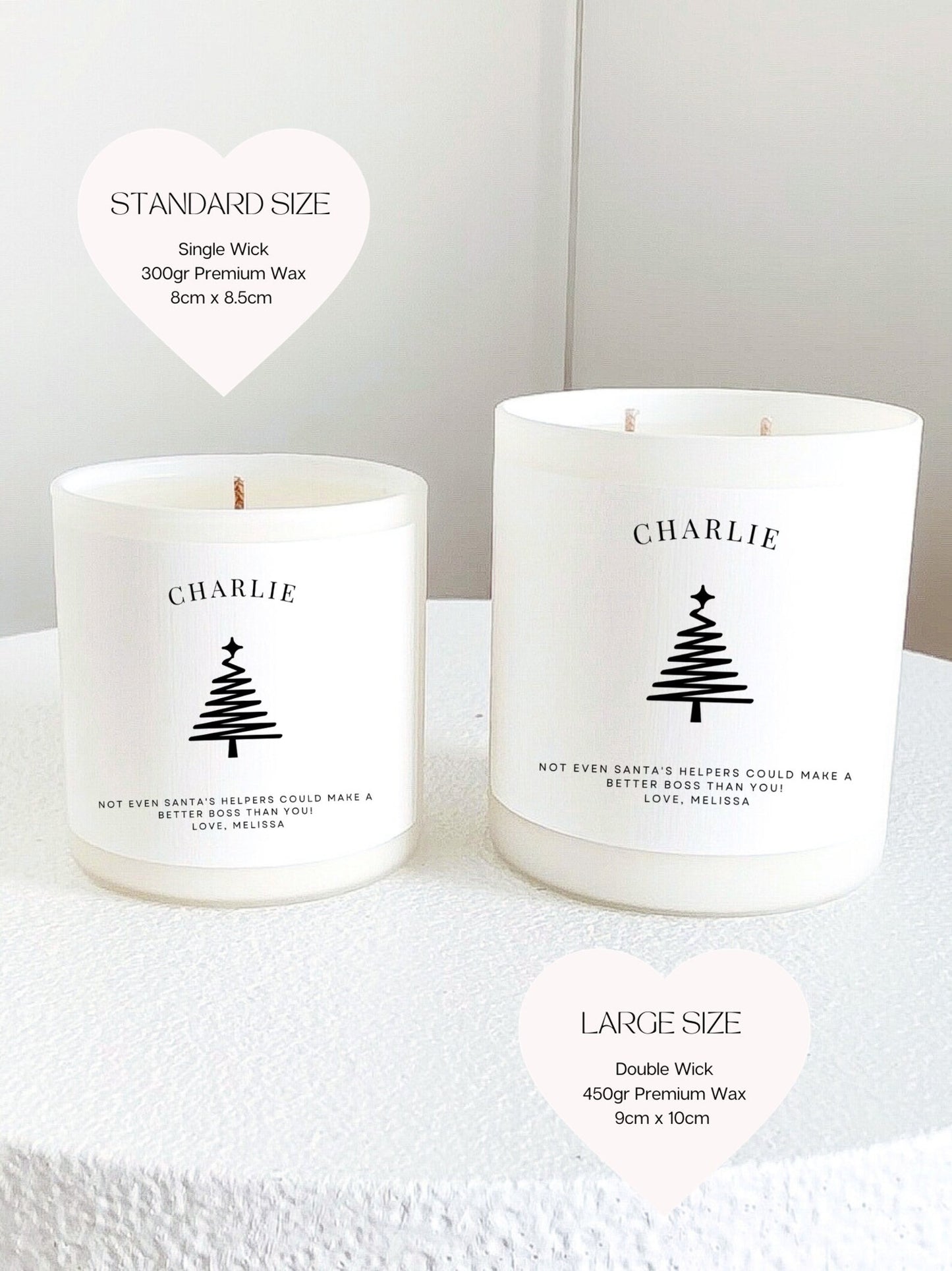 Personalised Christmas Candle