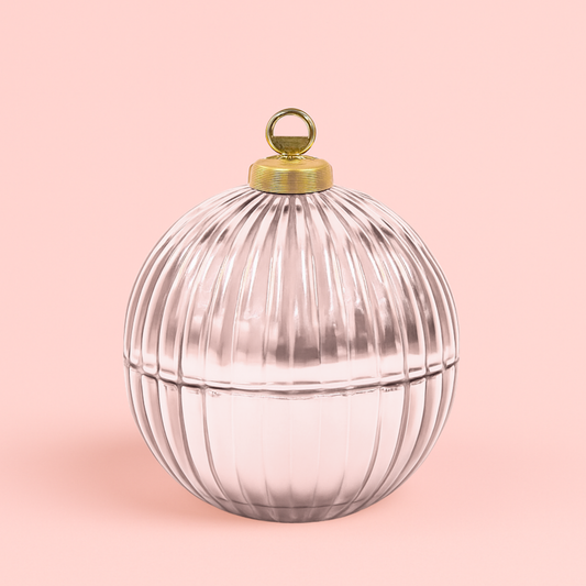 Christmas Bauble Candle – Rose Pink Ornament Decor