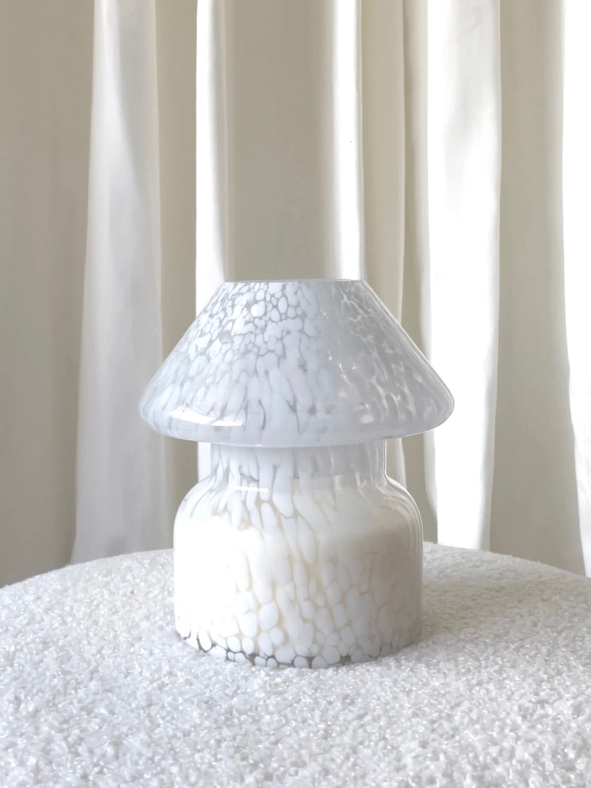 Mushroom Candle Lamp - White